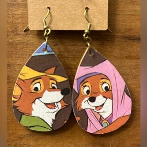 Upcycled Robin Hood Drop Earrings